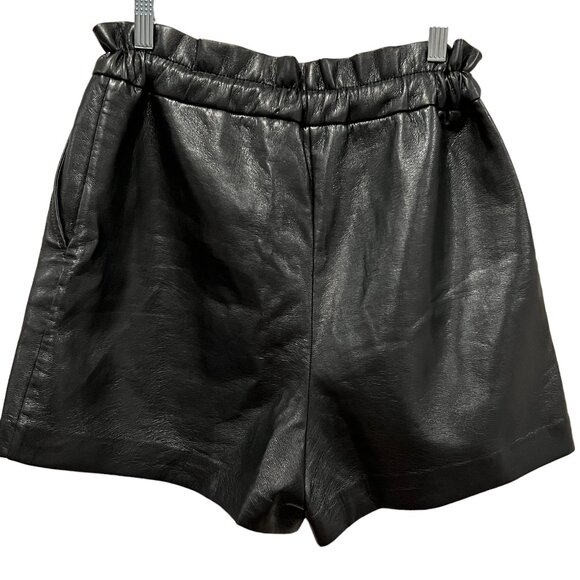 Wilfred Black Faux Leather Shorts, Pockets, Black, 4 - Picture 9 of 9
